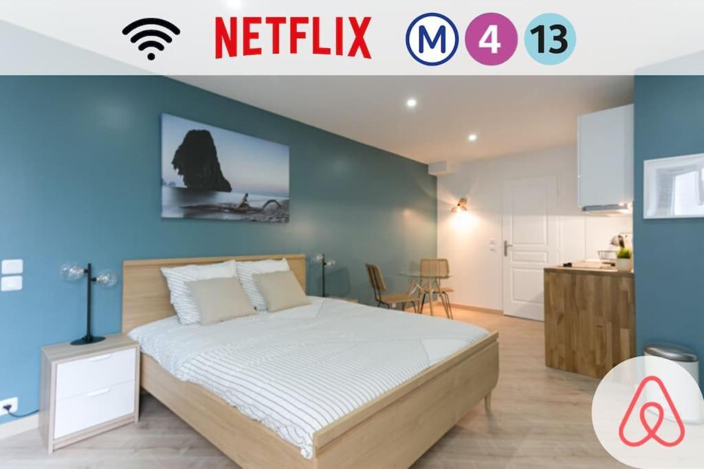 Rose, Appartement Confortable Proche Metro Montrouge Bagian luar foto
